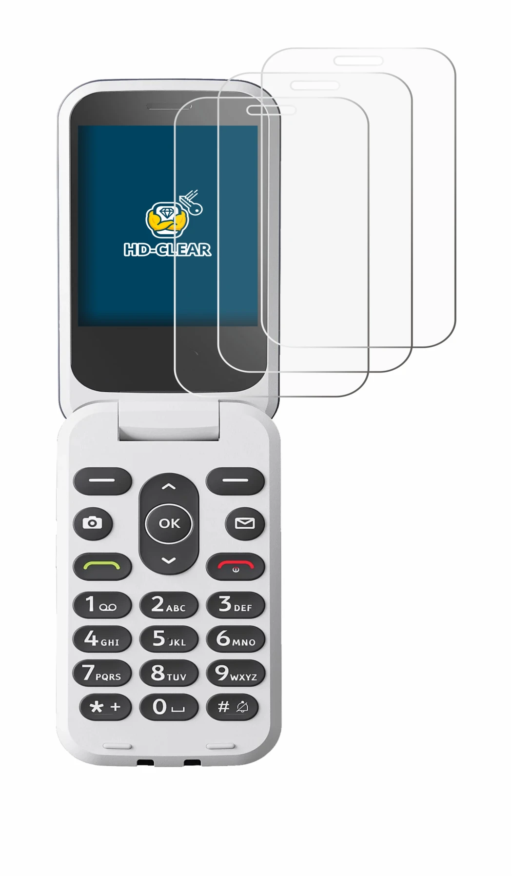 Imagen del dispositivo Doro 2820 con una amplia variedad de protectores de pantalla.
