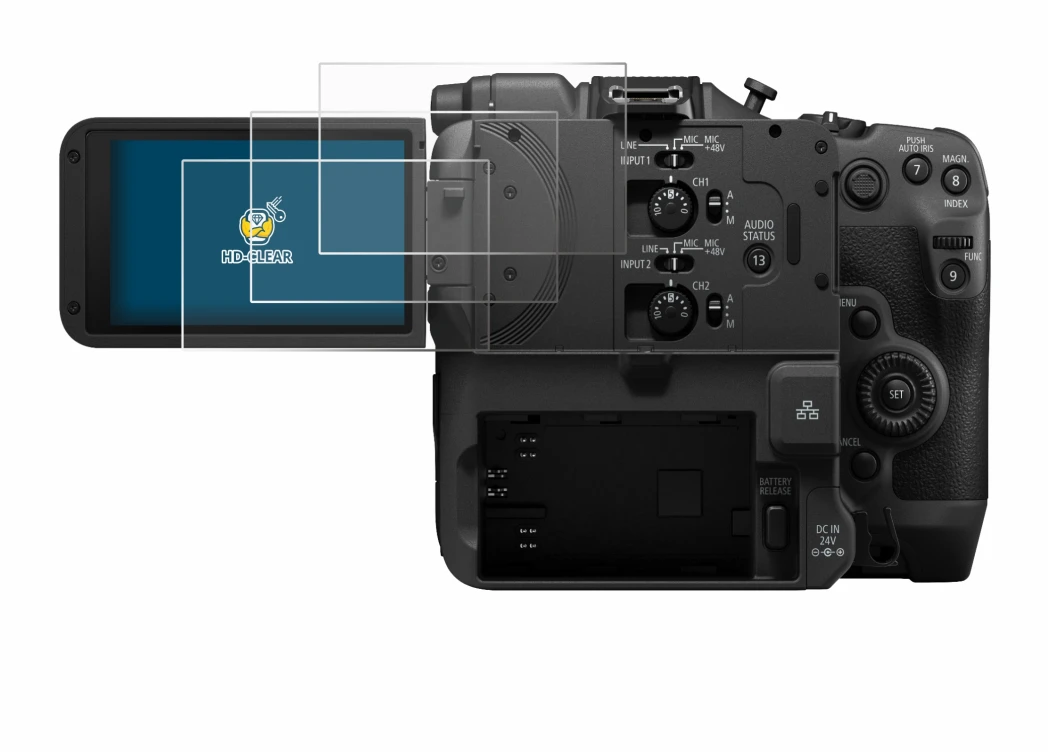 Imagen del dispositivo Canon EOS C400 con una amplia variedad de protectores de pantalla.