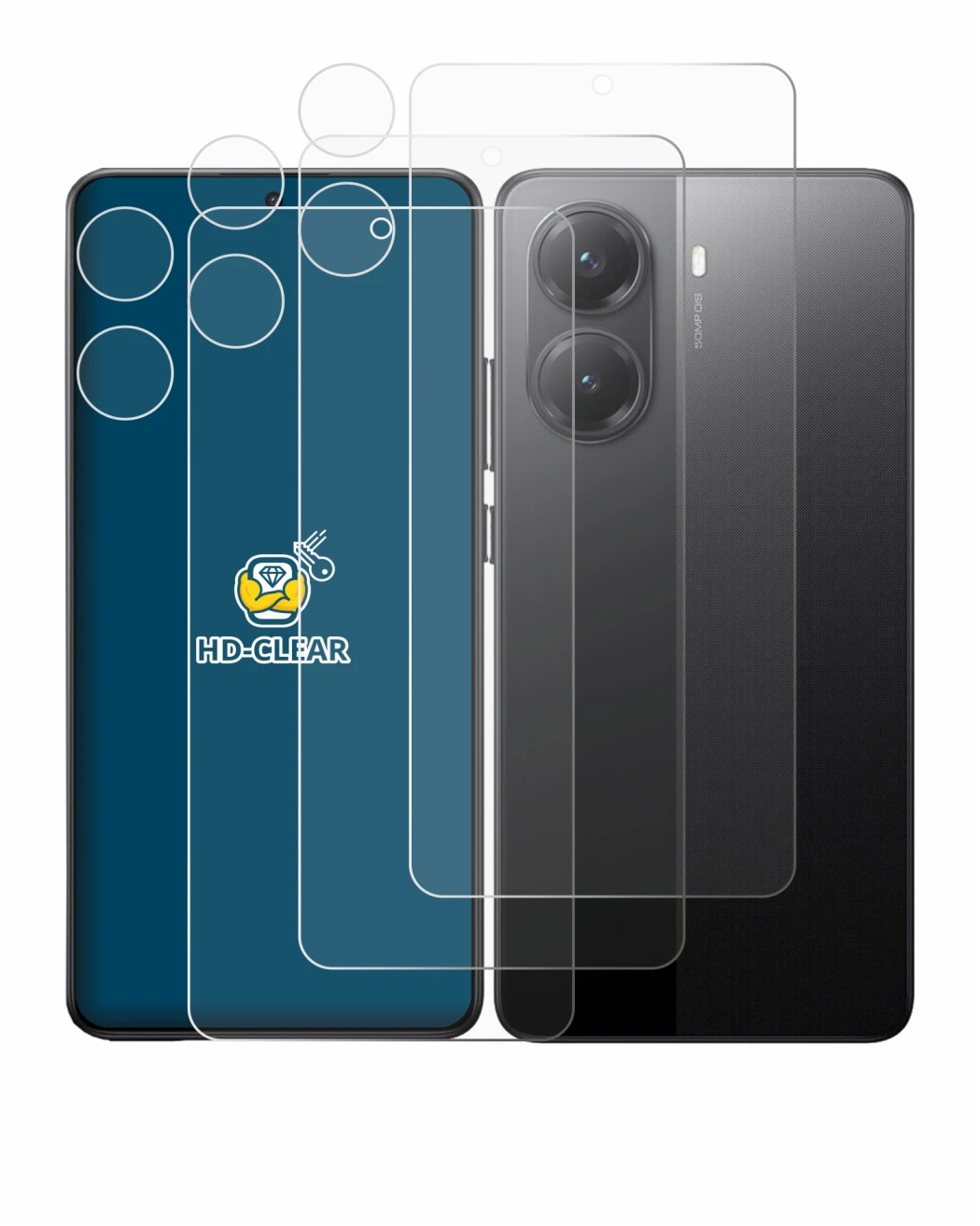 Imagen del dispositivo Xiaomi Poco X7 Pro (Frontal+Cámara) con una amplia variedad de protectores de pantalla.