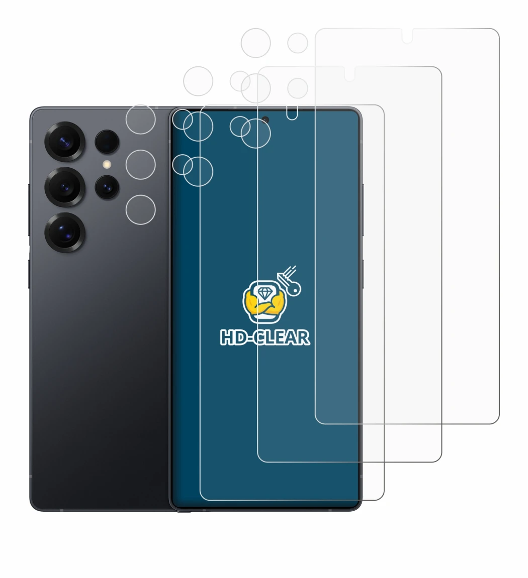 Imagen del dispositivo Samsung Galaxy S25 Ultra Enterprise Edition (Frontal+Cámara) con una amplia variedad de protectores de 