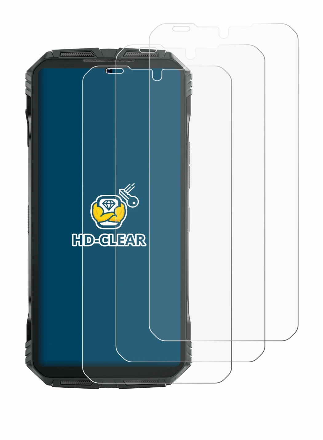 Imagen del dispositivo Doogee S Punk Pro con una amplia variedad de protectores de pantalla.