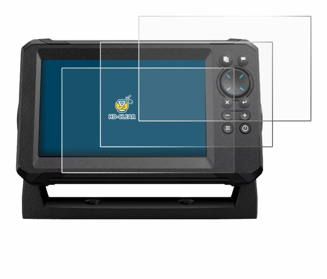 Imagen del dispositivo Lowrance Eagle 7 con una amplia variedad de protectores de pantalla.