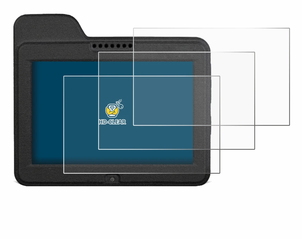 Imagen del dispositivo Naviter Omni con una amplia variedad de protectores de pantalla.