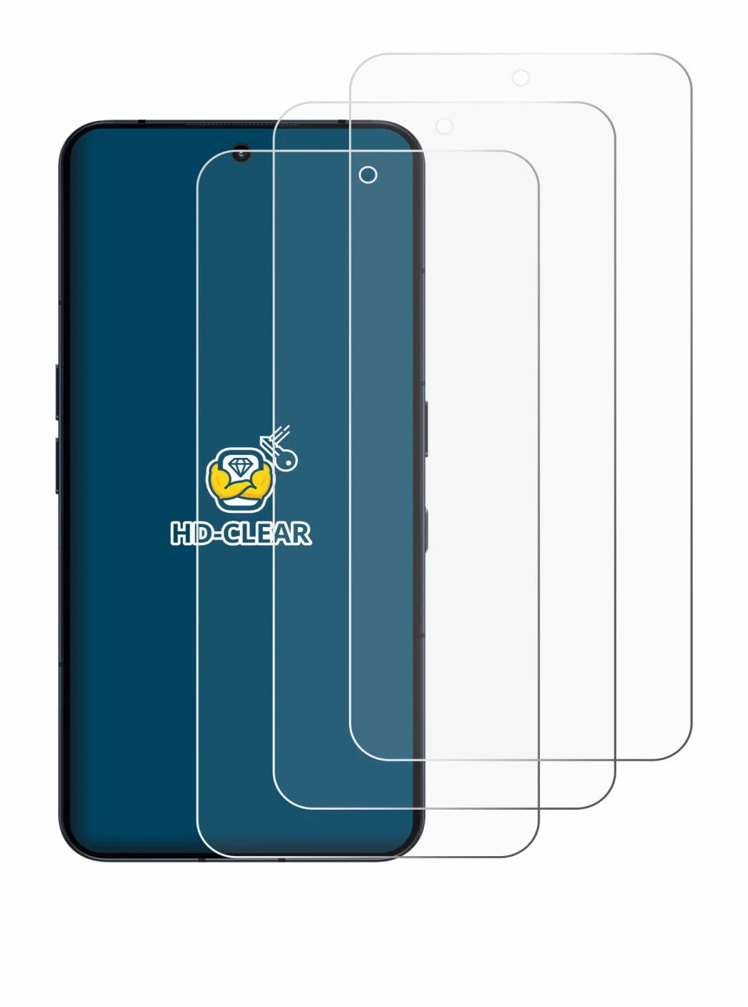 Imagen del dispositivo Nothing Phone (3) con una amplia variedad de protectores de pantalla.