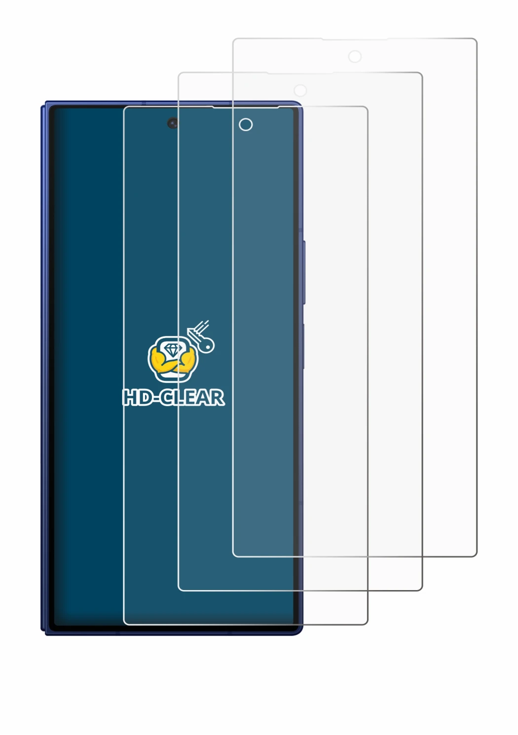 Imagen del dispositivo Samsung Galaxy Z Fold 7 con una amplia variedad de protectores de pantalla.