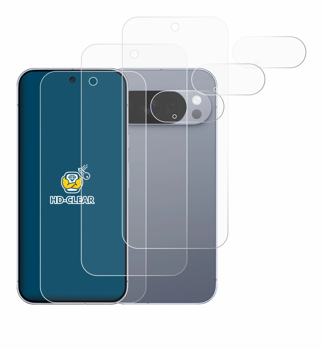 Imagen del dispositivo Google Pixel 10 Pro (Frontal+Cámara) con una amplia variedad de protectores de pantalla.