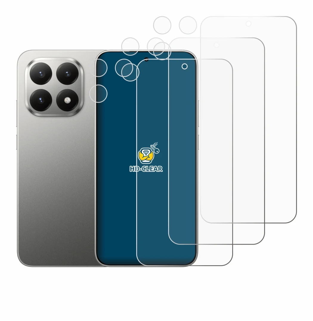 Imagen del dispositivo Xiaomi 15T (Frontal+Cámara) con una amplia variedad de protectores de pantalla.