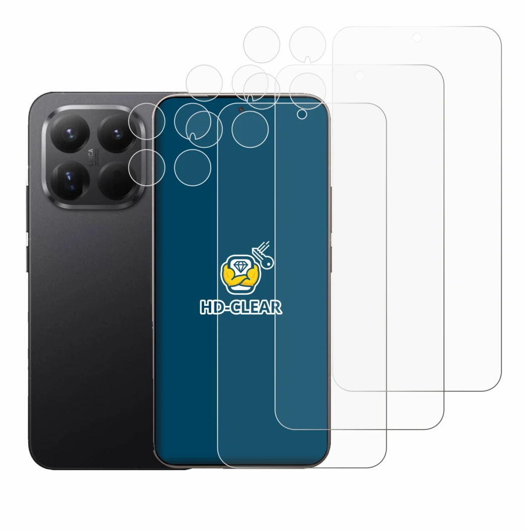 Imagen del dispositivo Xiaomi 15T Pro (Frontal+Cámara) con una amplia variedad de protectores de pantalla.