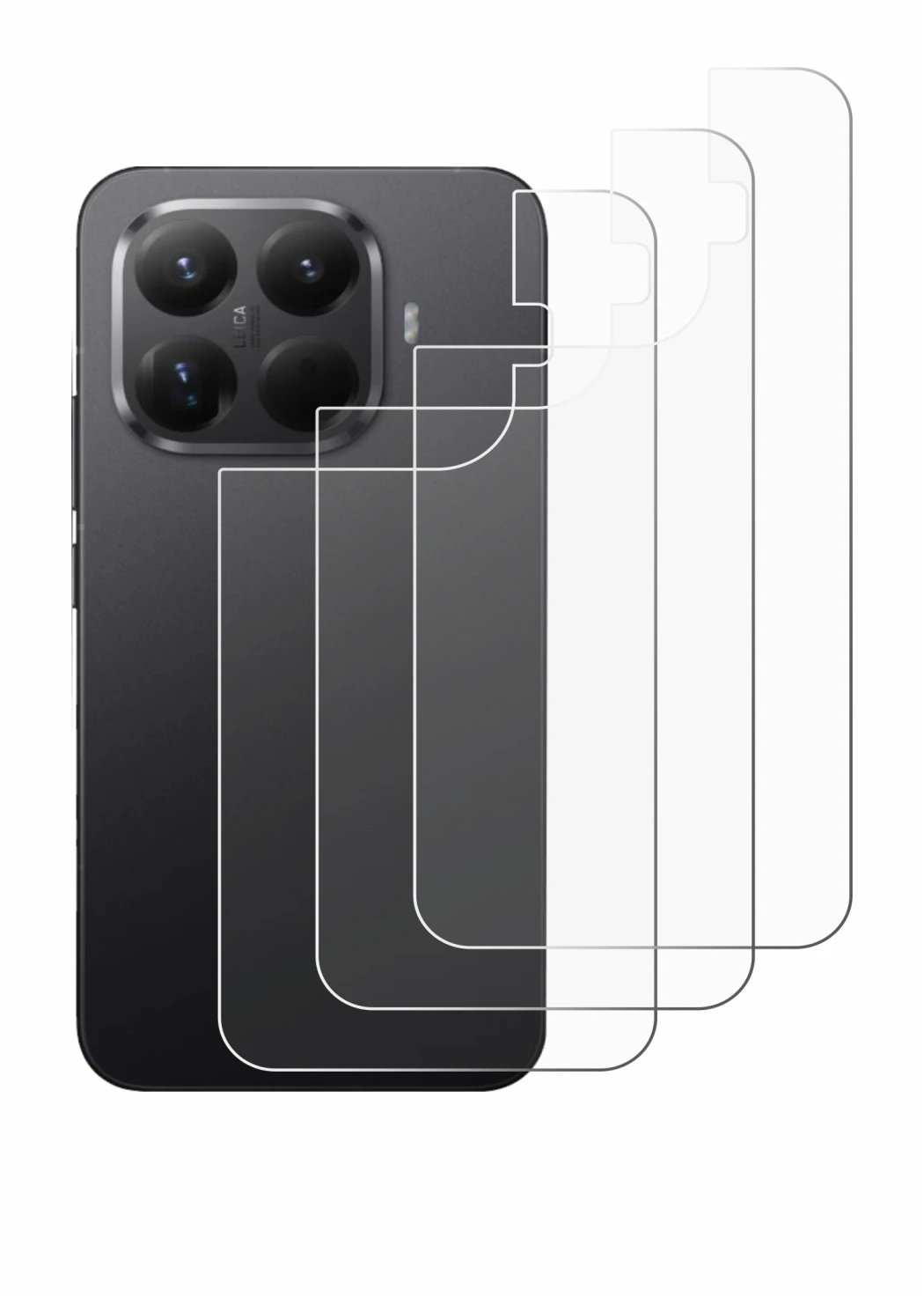 Imagen del dispositivo Xiaomi 15T Pro (Trasero) con una amplia variedad de protectores de pantalla.
