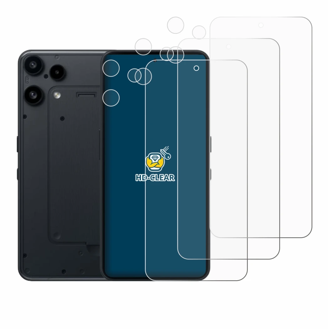 Imagen del dispositivo Nothing Phone (3a) Lite (Frontal+Cámara) con una amplia variedad de protectores de pantalla.