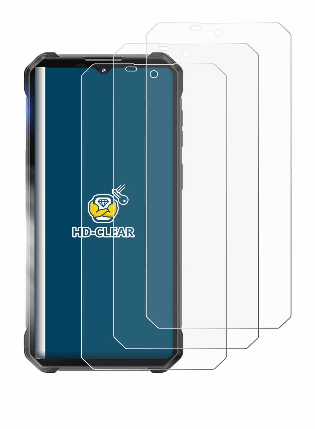 Imagen del dispositivo Oukitel WP53 Pro con una amplia variedad de protectores de pantalla.
