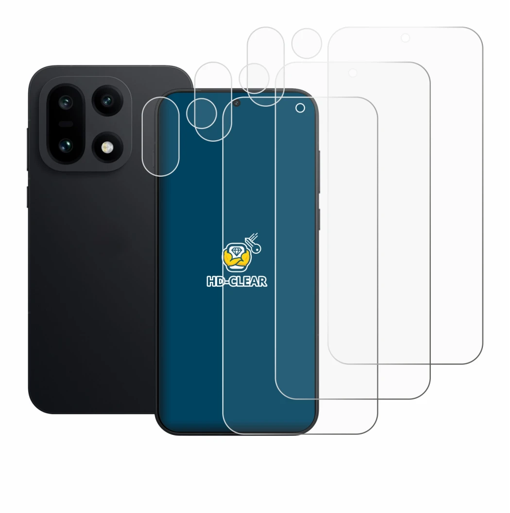 Imagen del dispositivo OnePlus 15 (Frontal+Cámara) con una amplia variedad de protectores de pantalla.