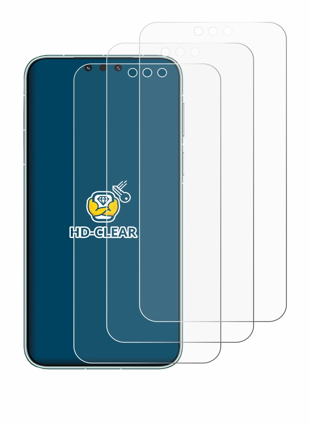 Imagen del dispositivo Huawei Mate 80 Pro Max con una amplia variedad de protectores de pantalla.