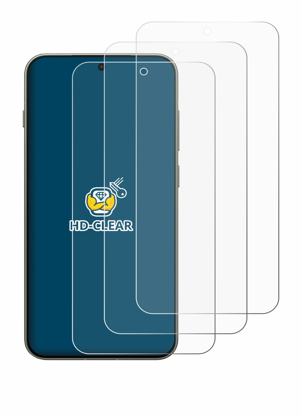 Imagen del dispositivo OnePlus 13s con una amplia variedad de protectores de pantalla.