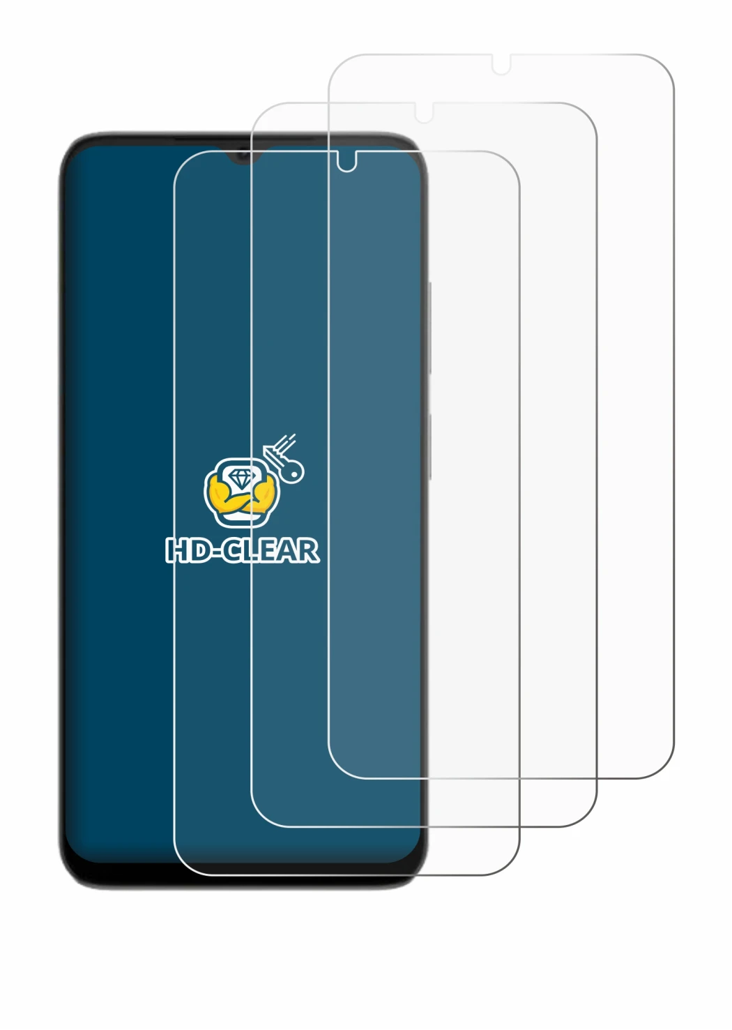Imagen del dispositivo Doogee Note 56X con una amplia variedad de protectores de pantalla.