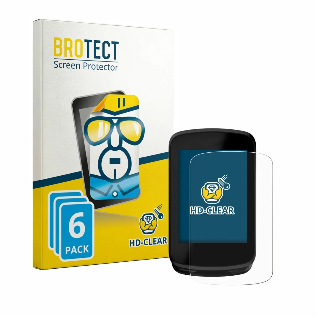 Parte frontal de un envase de producto con el logotipo de la marca BROTECT. Al lado se muestra el dispositivo Magene C606 V2 c
