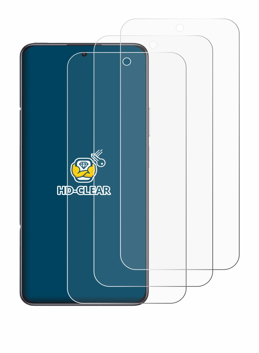 Imagen del dispositivo Honor X7e con una amplia variedad de protectores de pantalla.