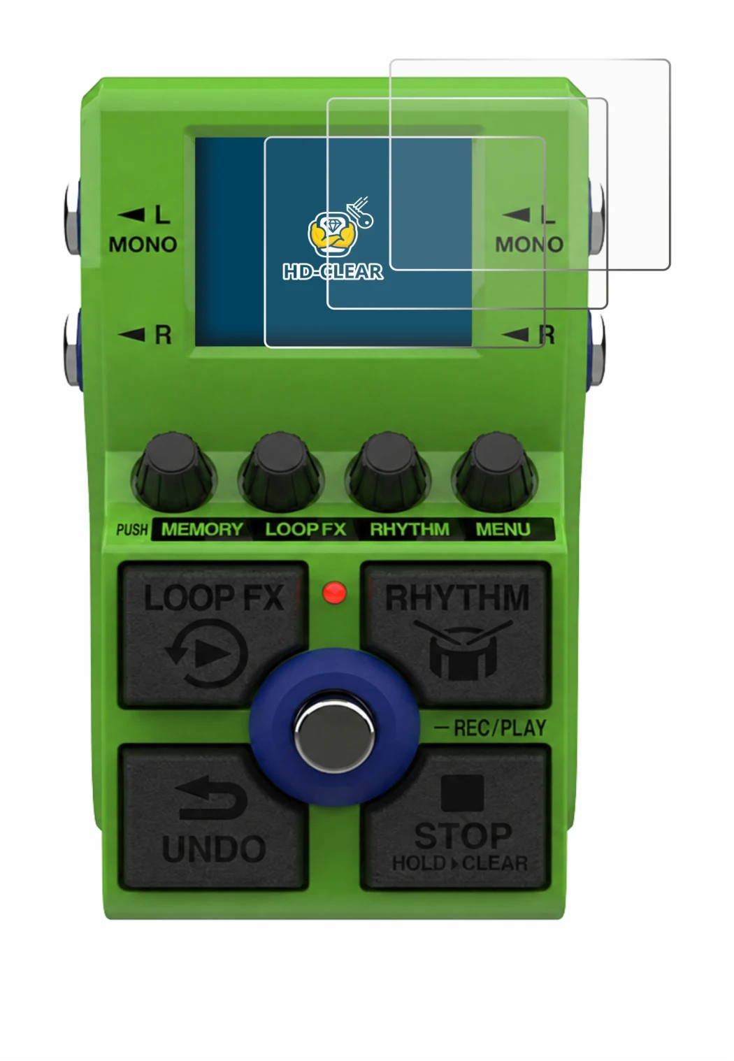 Imagen del dispositivo Zoom MS-90LP Plus con una amplia variedad de protectores de pantalla.