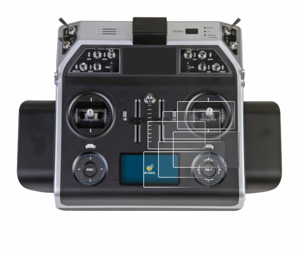 Imagen del dispositivo Graupner MC-26 HOTT con una amplia variedad de protectores de pantalla.