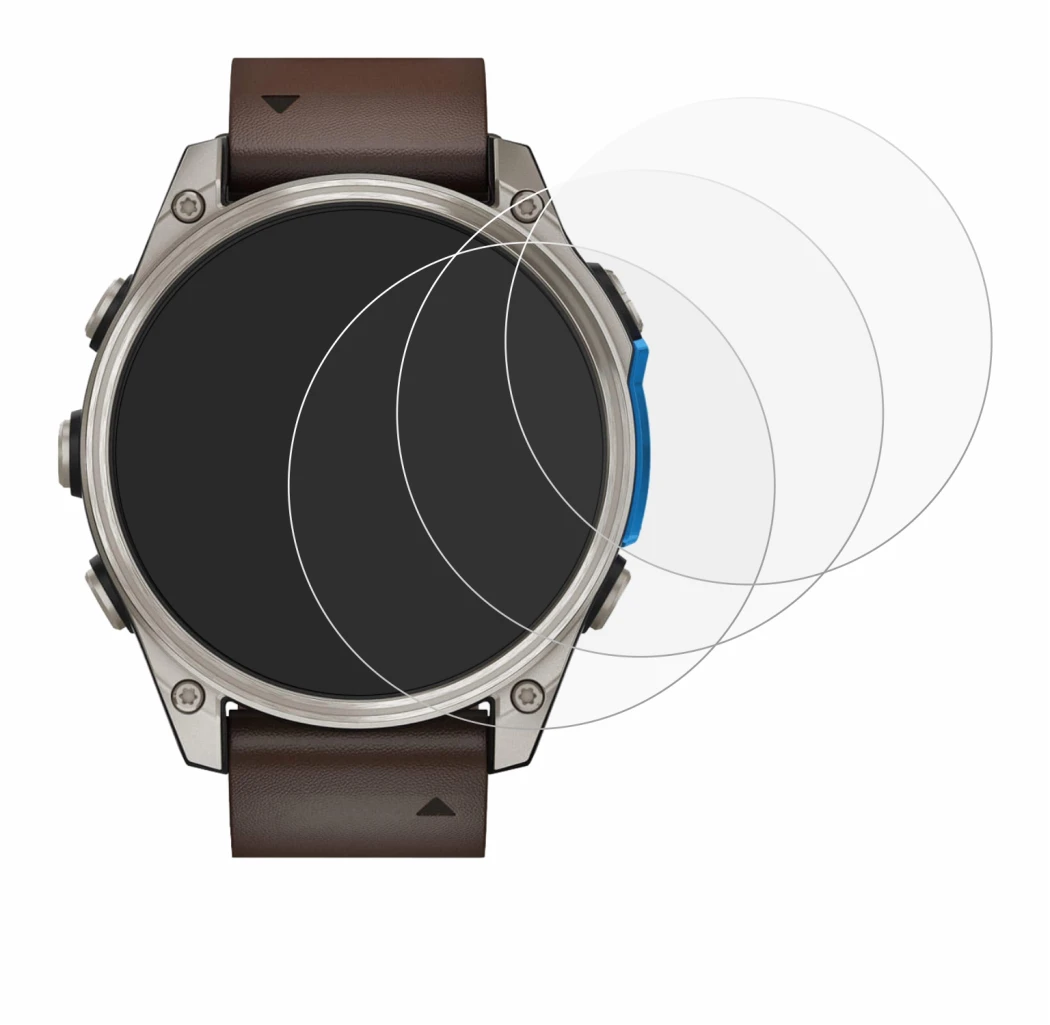 Imagen del dispositivo Garmin D2 Mach 2 (47 mm) con una amplia variedad de protectores de pantalla.