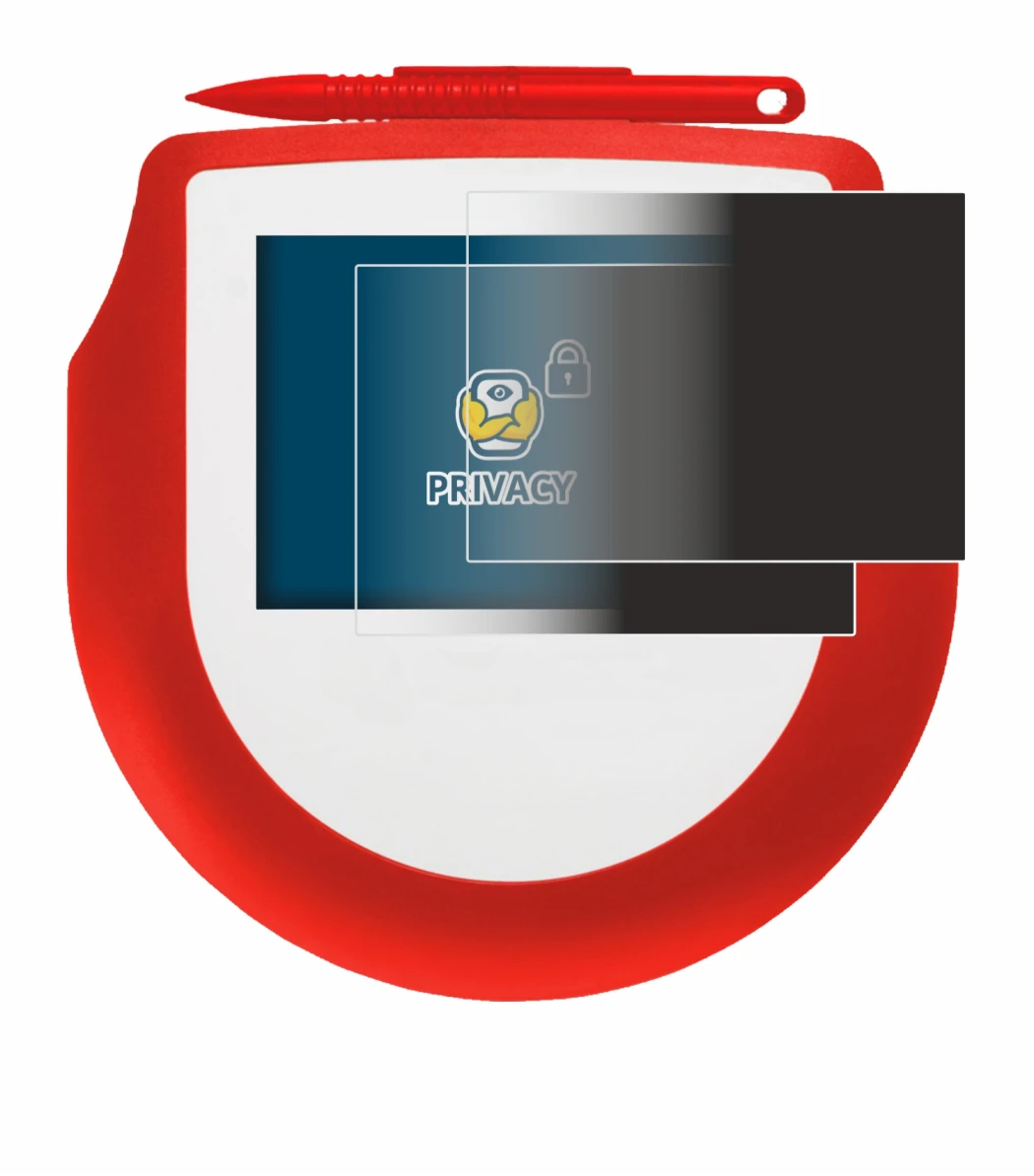 Imagen del dispositivo Signotec Signature Pad Omega con una amplia variedad de protectores de pantalla.