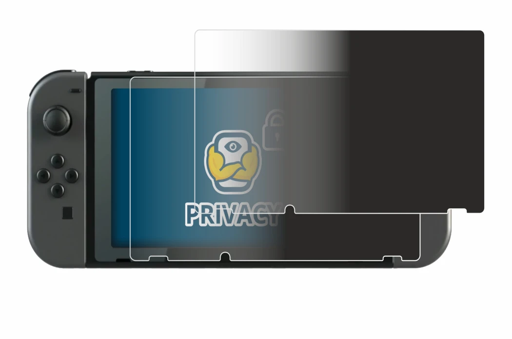 Imagen del dispositivo Nintendo Switch con una amplia variedad de protectores de pantalla.