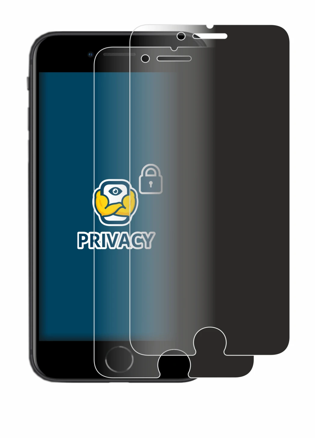 Imagen del dispositivo Apple iPhone SE 2 2020 con una amplia variedad de protectores de pantalla.