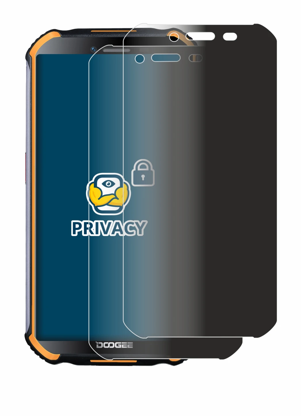 Imagen del dispositivo Doogee S40 con una amplia variedad de protectores de pantalla.