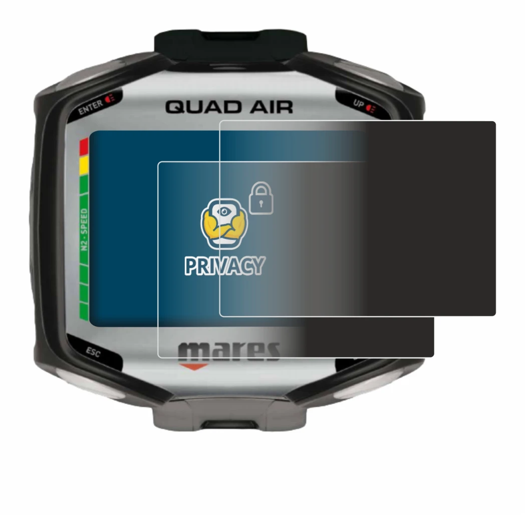 Imagen del dispositivo Mares Quad Air con una amplia variedad de protectores de pantalla.