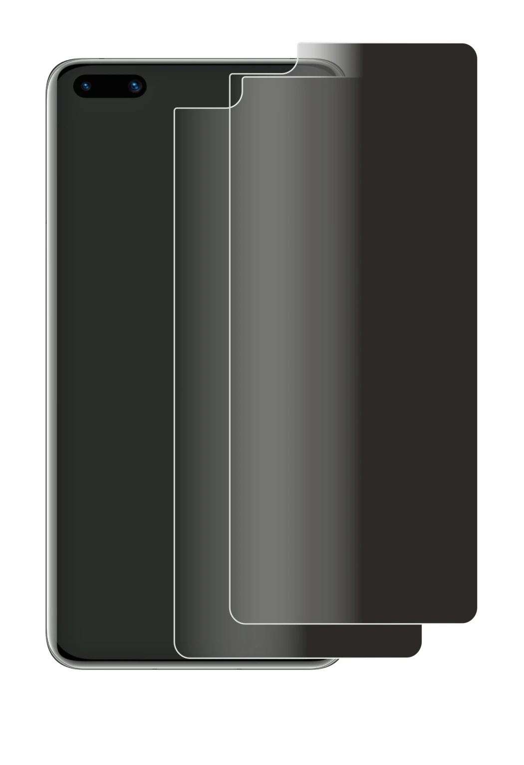 Imagen del dispositivo Huawei P40 con una amplia variedad de protectores de pantalla.