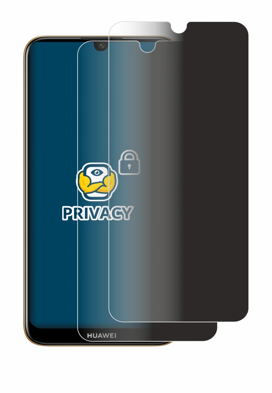 Imagen del dispositivo Huawei Y6s 2019 con una amplia variedad de protectores de pantalla.