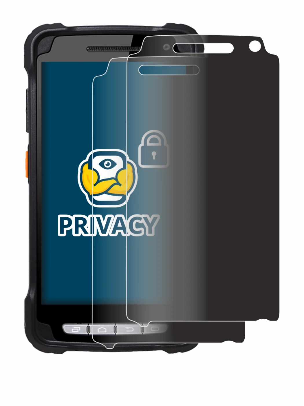 Imagen del dispositivo Point Mobile PM90 con una amplia variedad de protectores de pantalla.