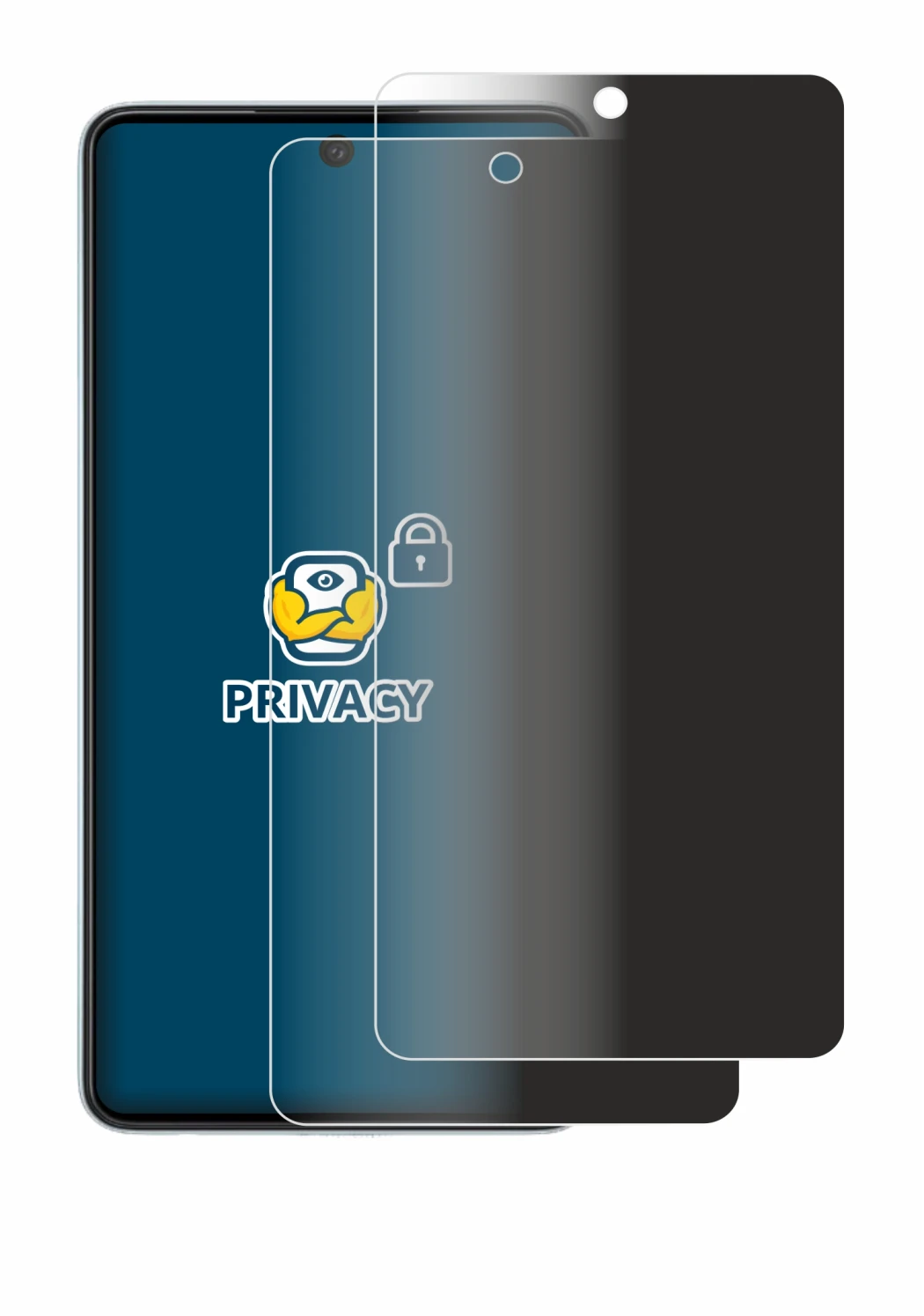 Imagen del dispositivo Samsung Galaxy A52 5G con una amplia variedad de protectores de pantalla.