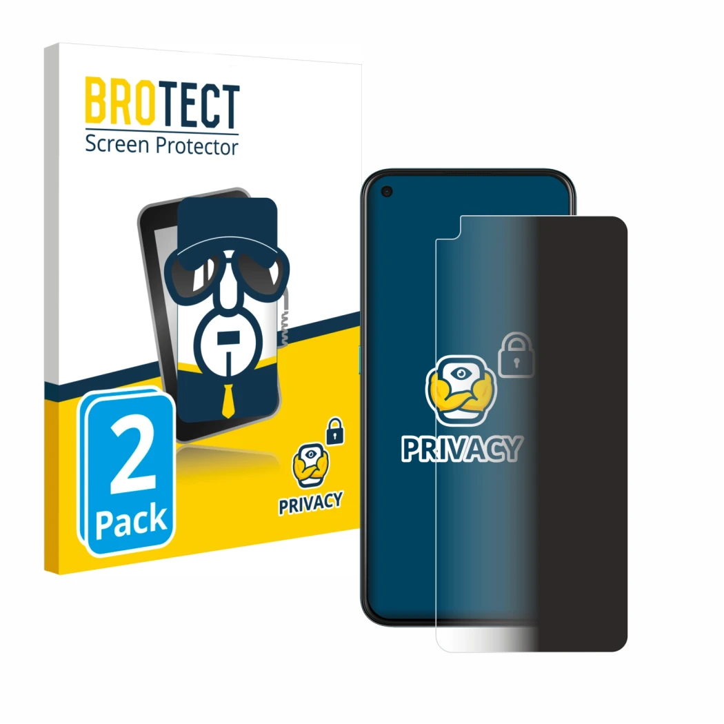 Parte frontal de un envase de producto con el logotipo de la marca BROTECT. Al lado se muestra el dispositivo Nokia G con su p