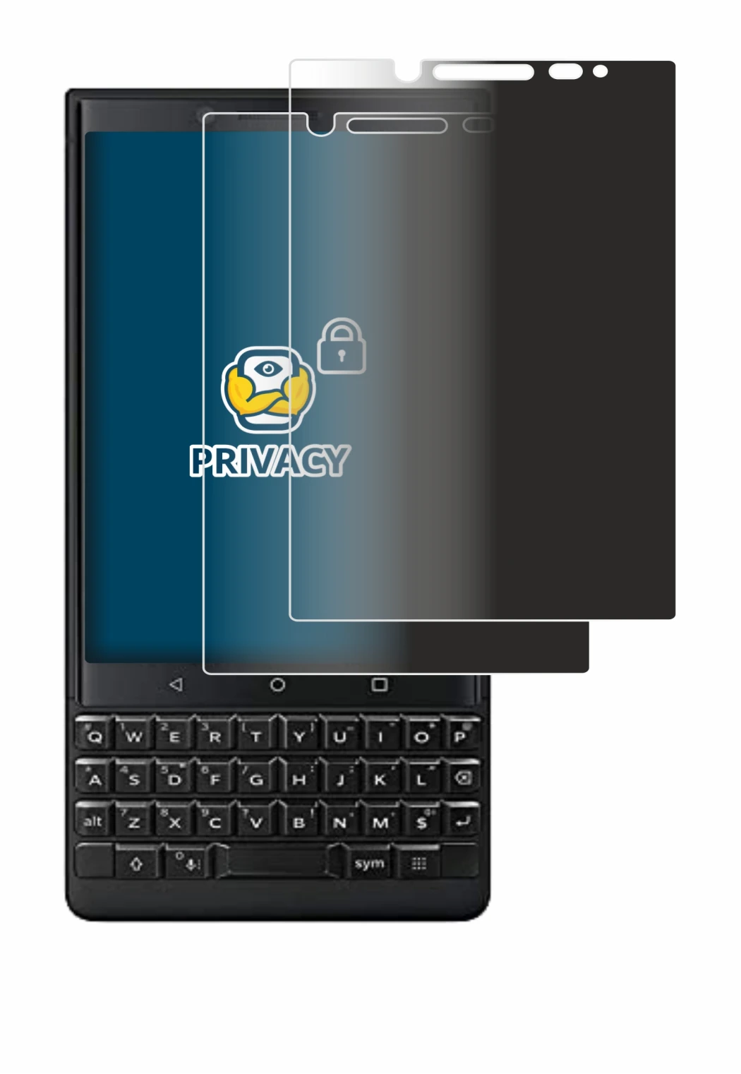 Imagen del dispositivo BlackBerry Key2 (Dual Sim) con una amplia variedad de protectores de pantalla.