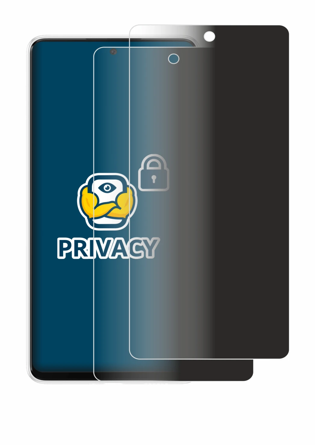 Imagen del dispositivo Samsung Galaxy A53 5G con una amplia variedad de protectores de pantalla.