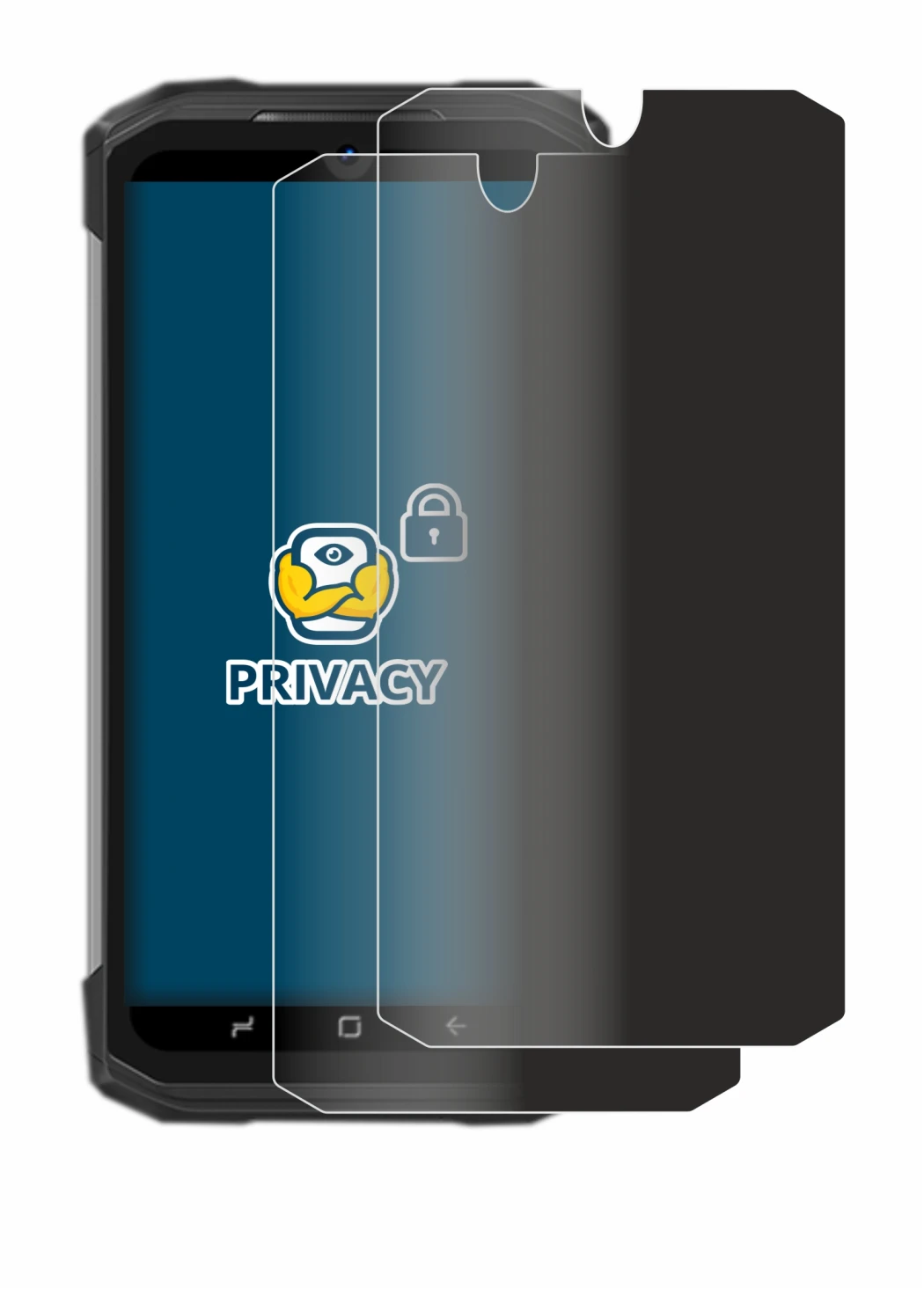 Imagen del dispositivo Doogee S98 Pro con una amplia variedad de protectores de pantalla.