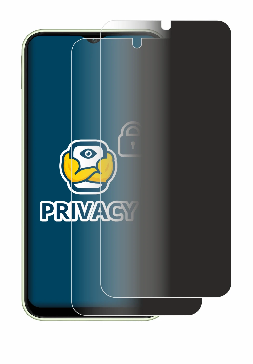 Imagen del dispositivo Samsung Galaxy A14 5G con una amplia variedad de protectores de pantalla.