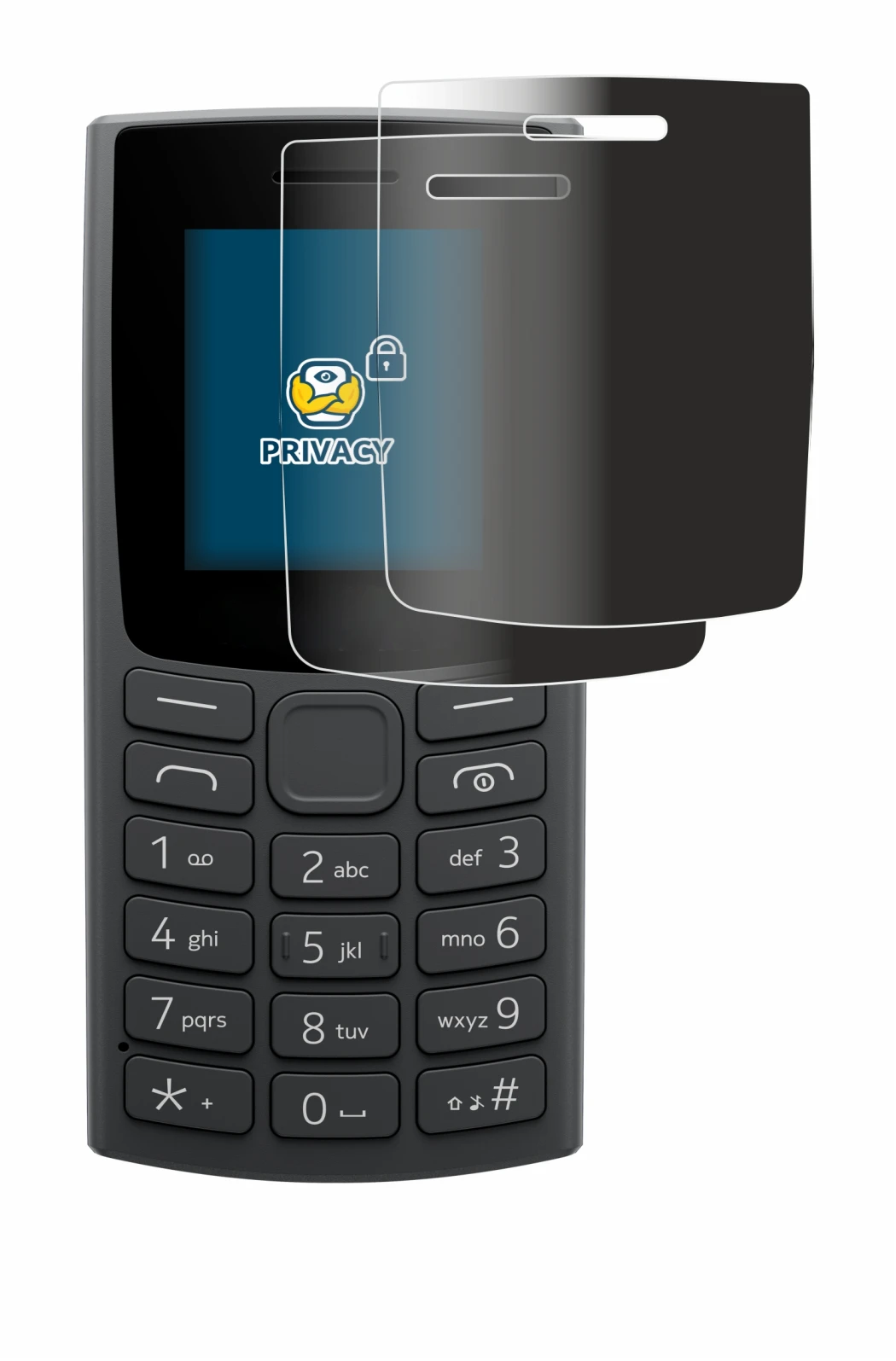 Imagen del dispositivo Nokia 110 (2023) con una amplia variedad de protectores de pantalla.