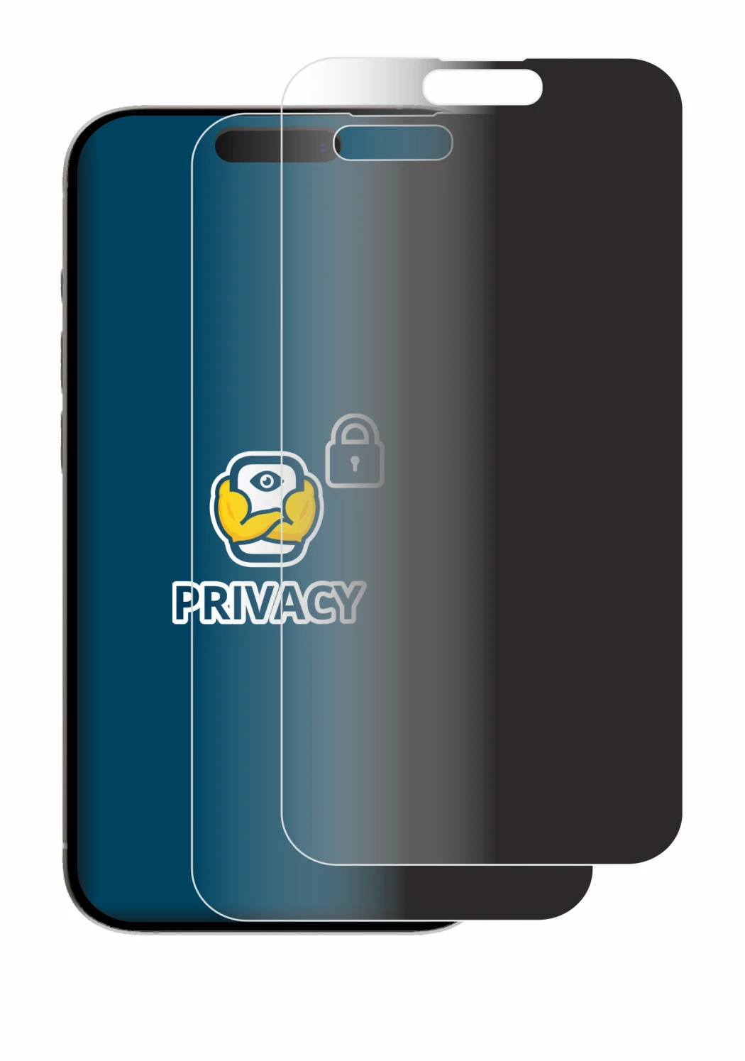 Imagen del dispositivo Apple iPhone 15 Plus con una amplia variedad de protectores de pantalla.