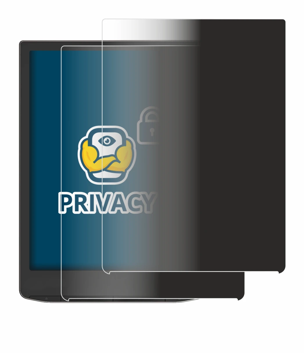 Imagen del dispositivo PocketBook InkPad 4 con una amplia variedad de protectores de pantalla.