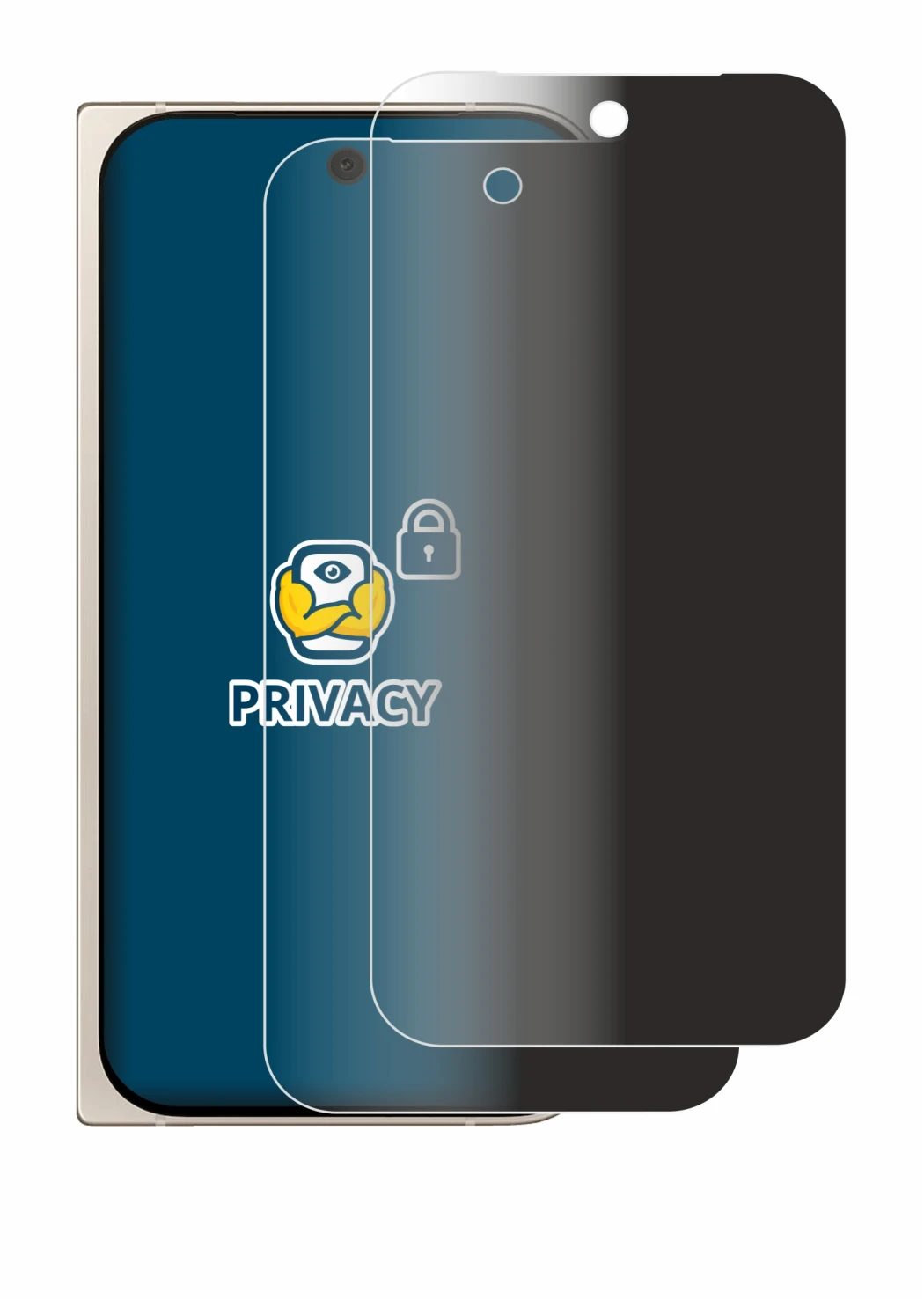 Imagen del dispositivo Google Pixel 9 Pro Fold con una amplia variedad de protectores de pantalla.