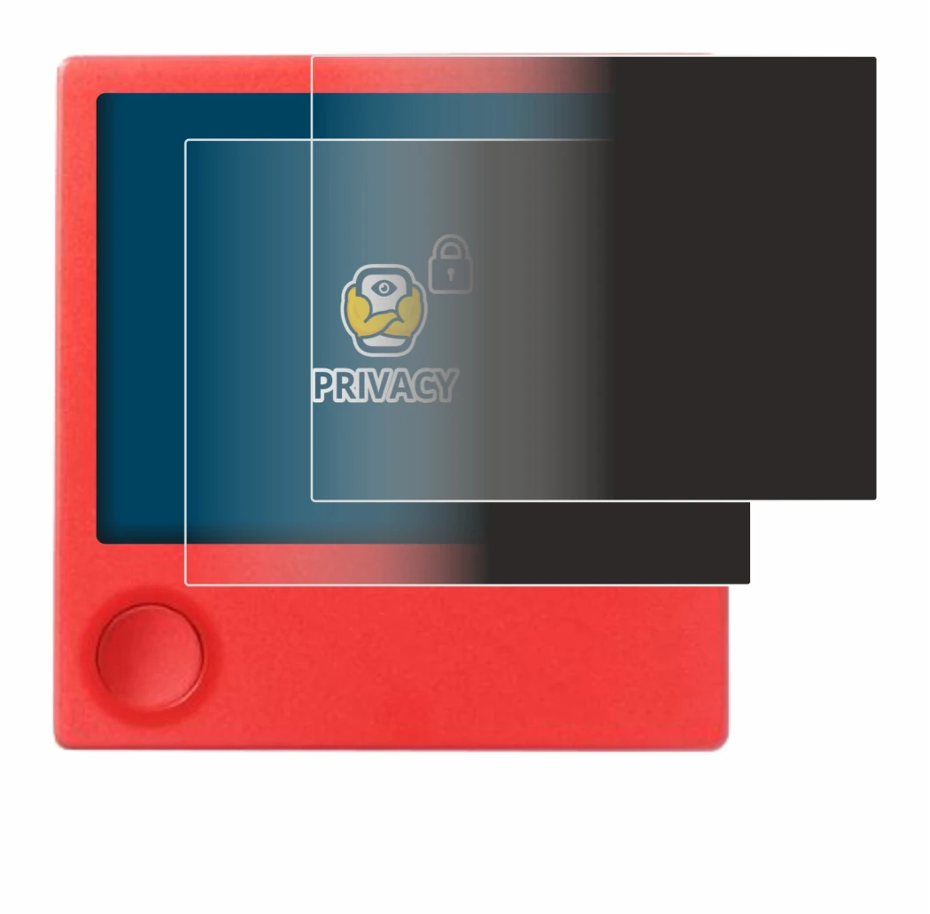 Imagen del dispositivo PicPak E-Ink Display con una amplia variedad de protectores de pantalla.