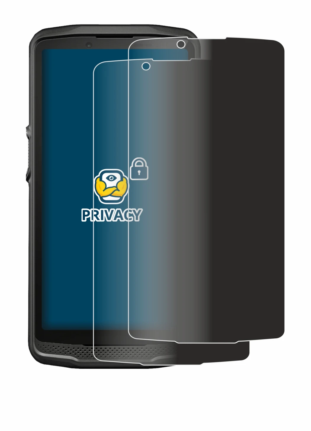 Imagen del dispositivo Crosscall Core M6 con una amplia variedad de protectores de pantalla.