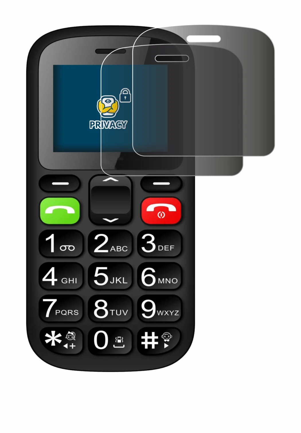 Imagen del dispositivo artfone CS181 con una amplia variedad de protectores de pantalla.