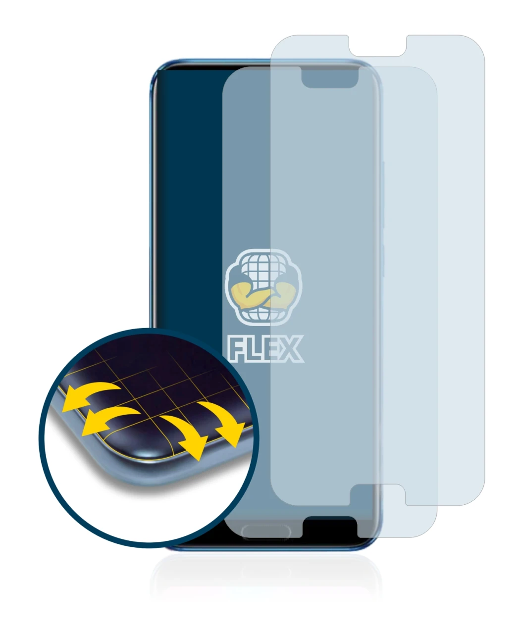 Imagen del dispositivo Honor 10 con una amplia variedad de protectores de pantalla.