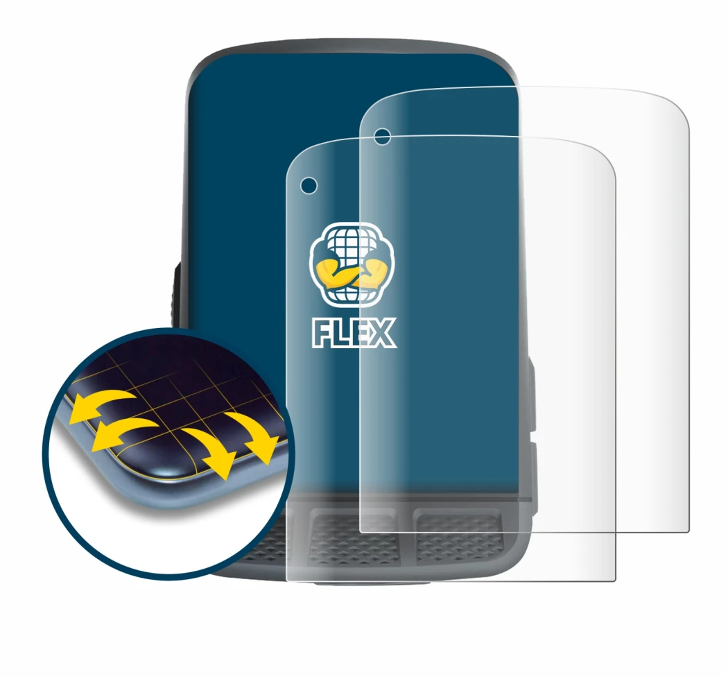 Imagen del dispositivo Wahoo Elemnt Roam con una amplia variedad de protectores de pantalla.
