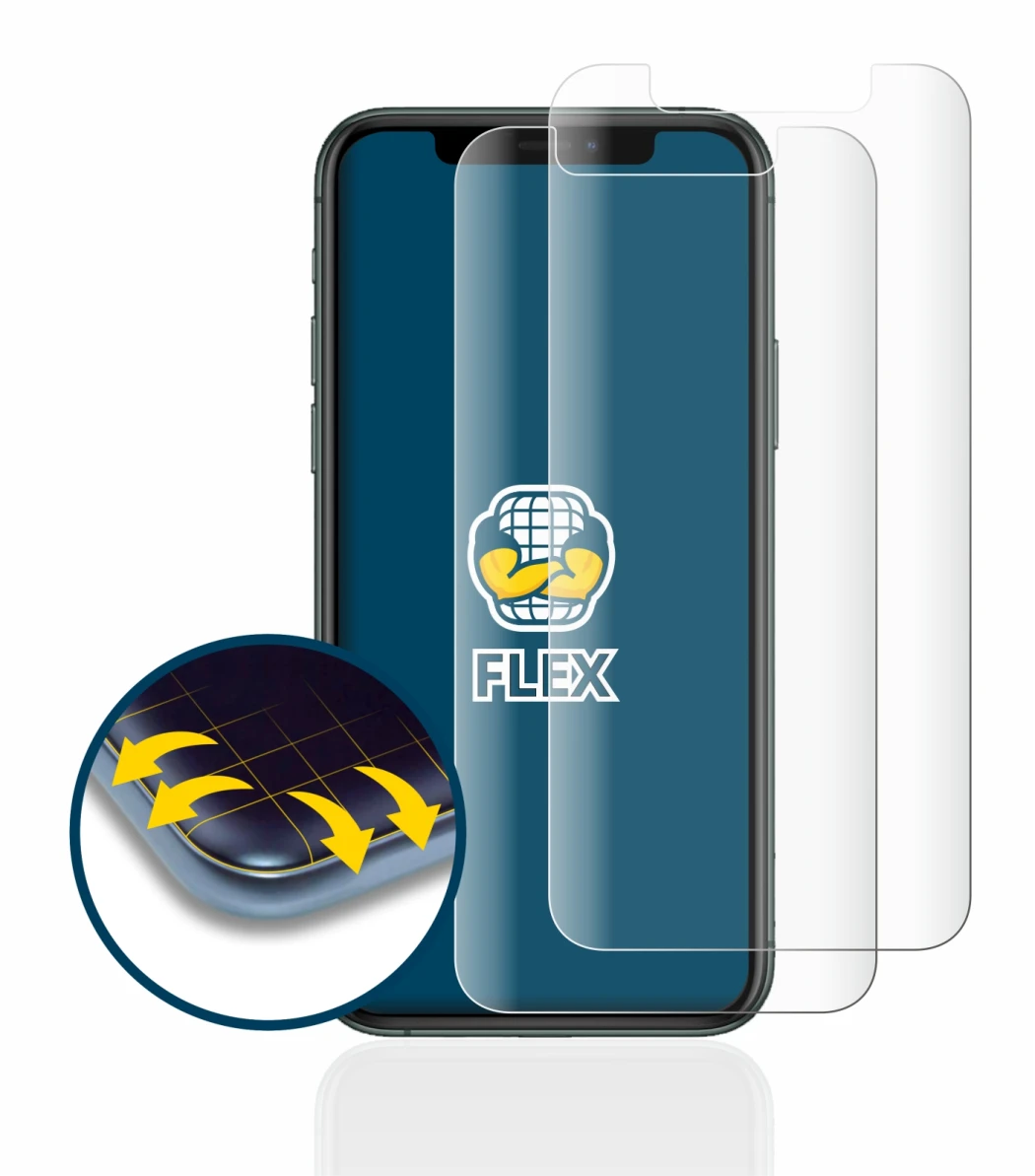 Imagen del dispositivo Apple iPhone 11 Pro con una amplia variedad de protectores de pantalla.