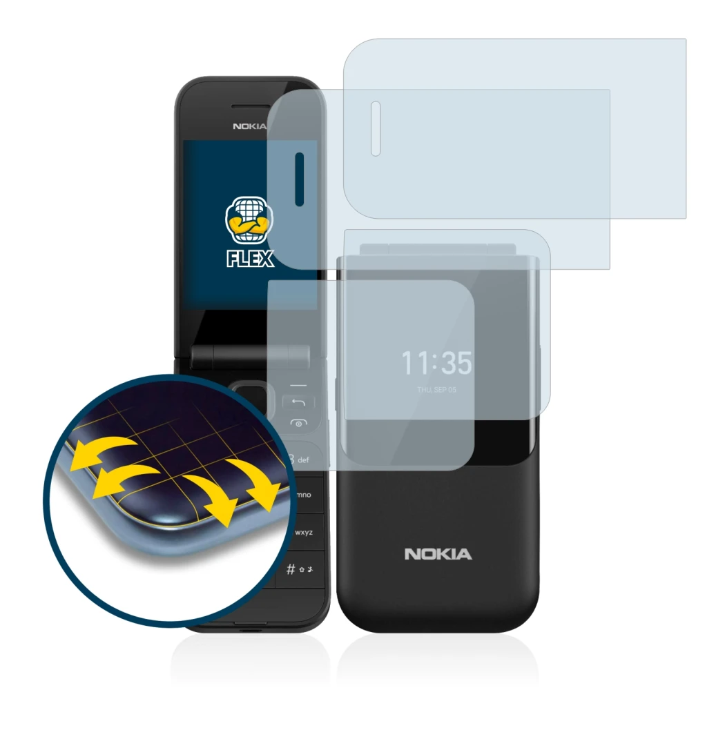 Imagen del dispositivo Nokia 2720 Flip con una amplia variedad de protectores de pantalla.