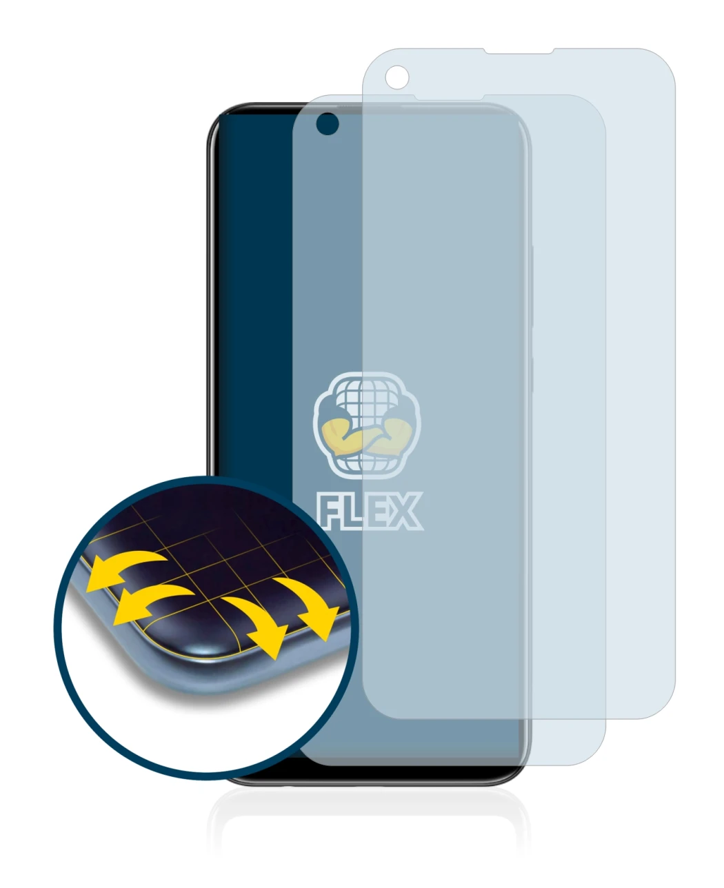 Imagen del dispositivo Huawei P40 Lite E con una amplia variedad de protectores de pantalla.